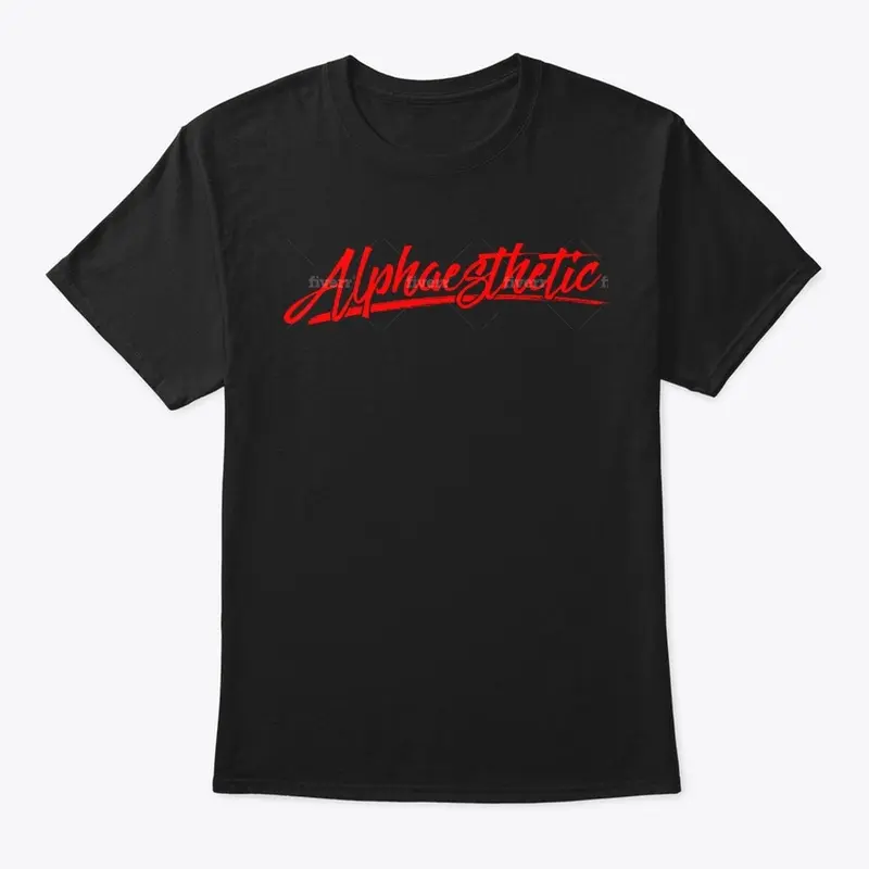 Alphaesthetic Cursive Black N Red